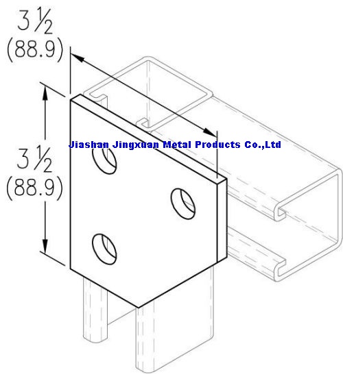 3 hole corner gusset plate