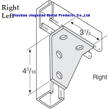 4 Hole Cornenr Gusset Strut Fitting